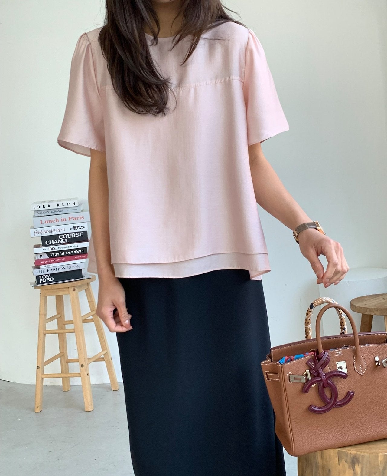 Double-layered blouse