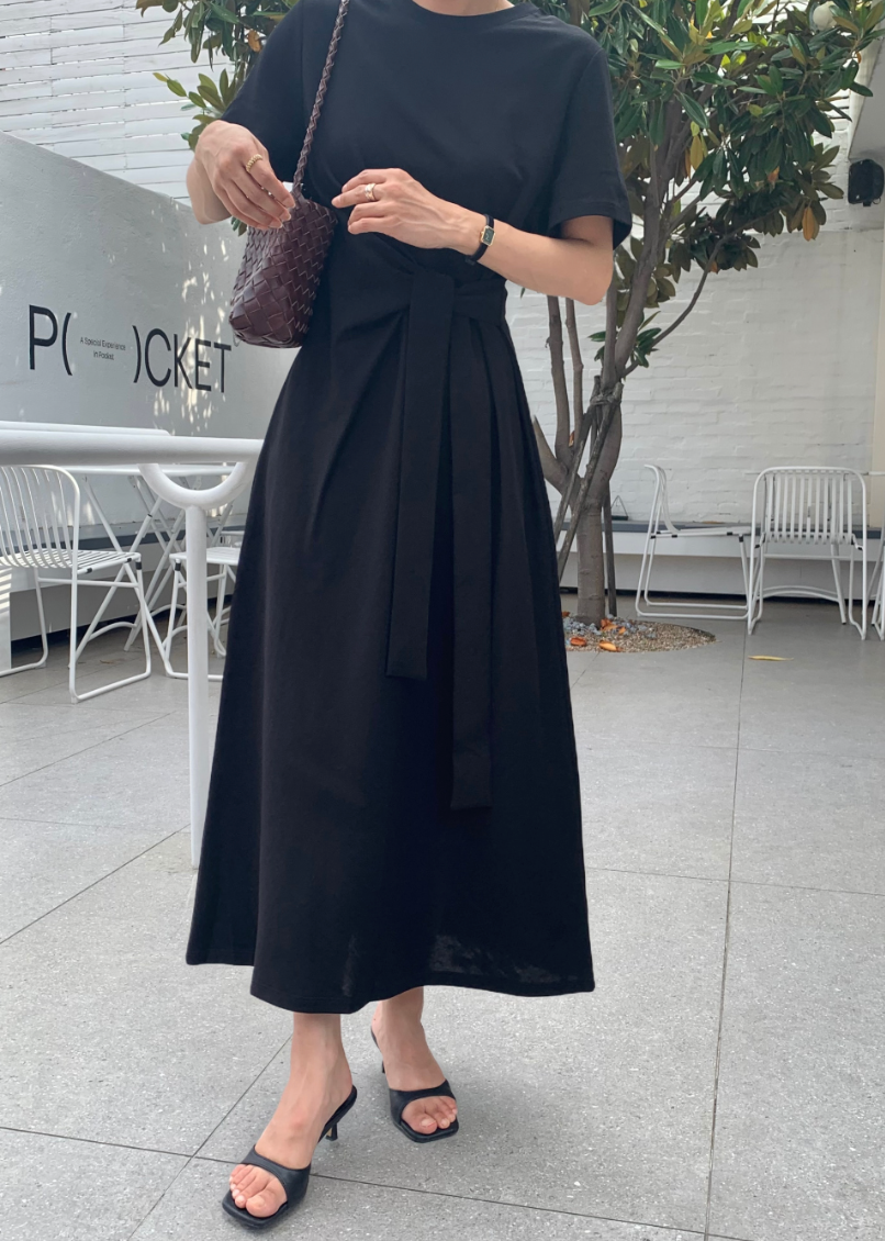 Waist sash dress