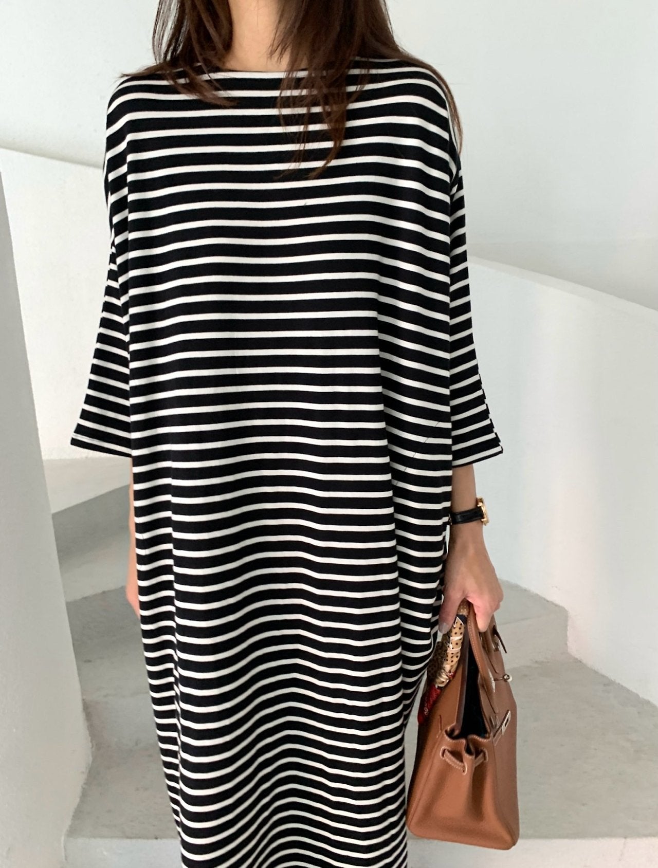 Striped long dress