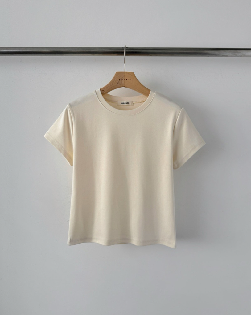 Cream modal mini T-shirt