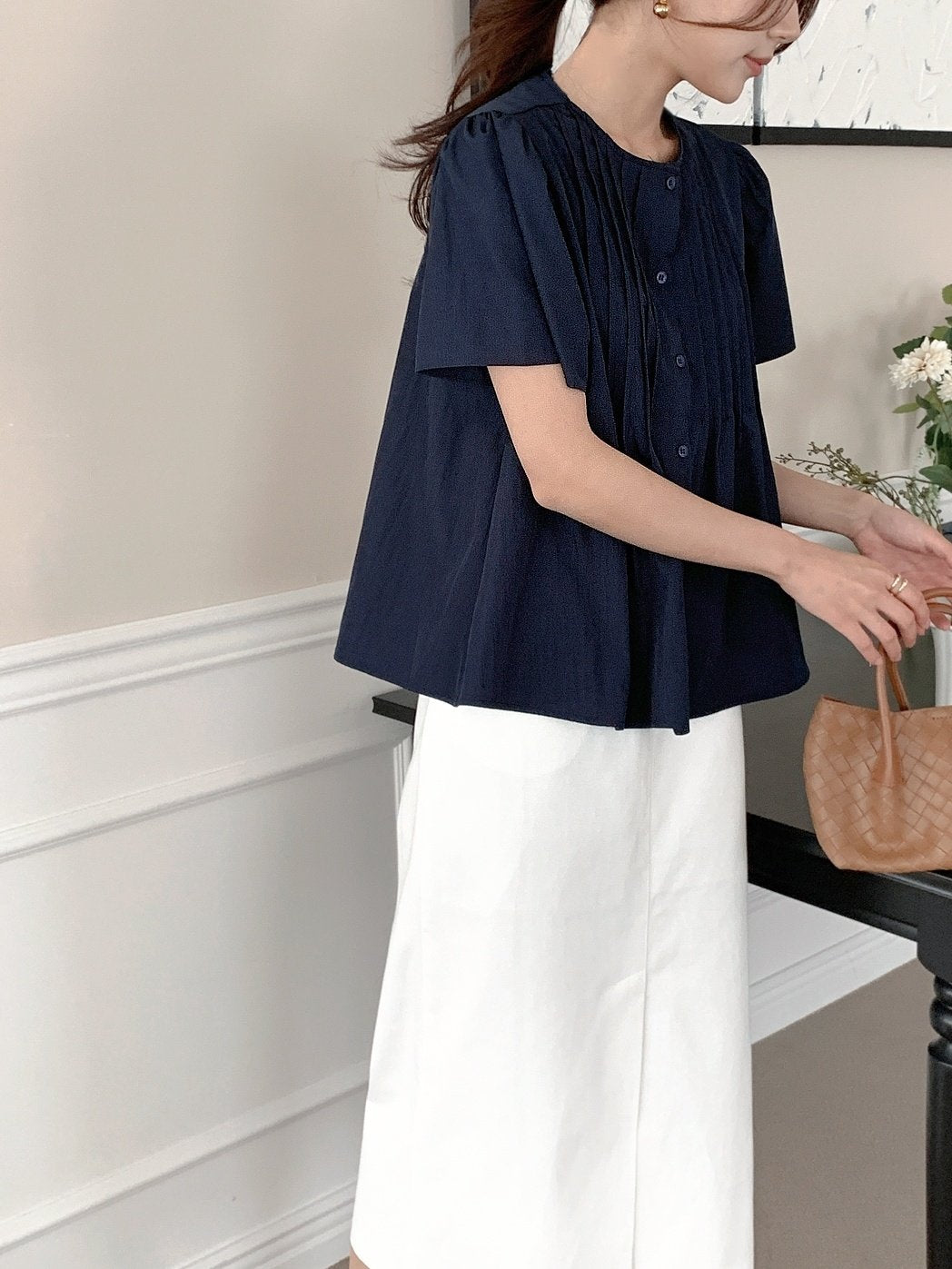 Pintuck blouse