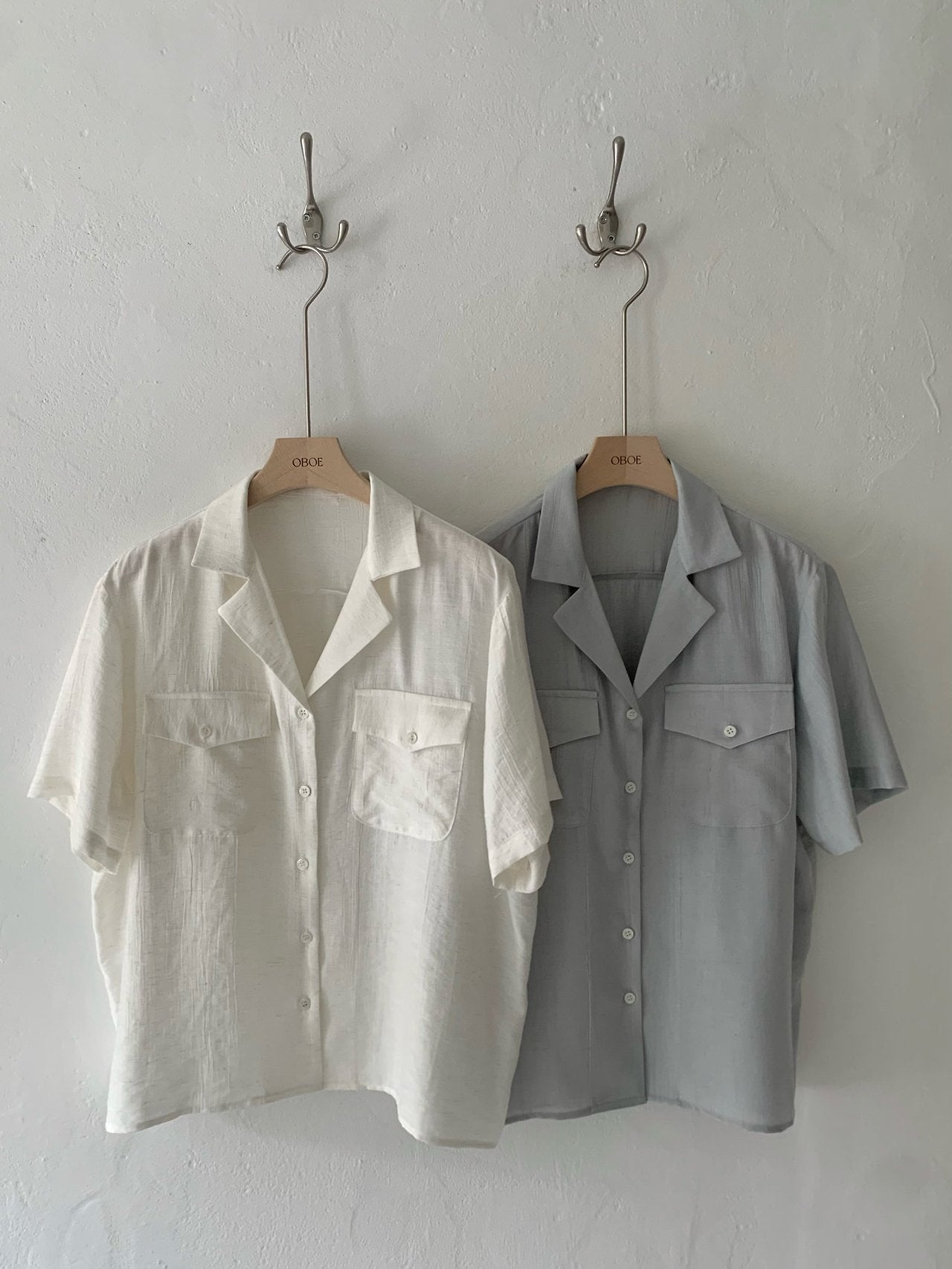 Pocket linen blend shirt