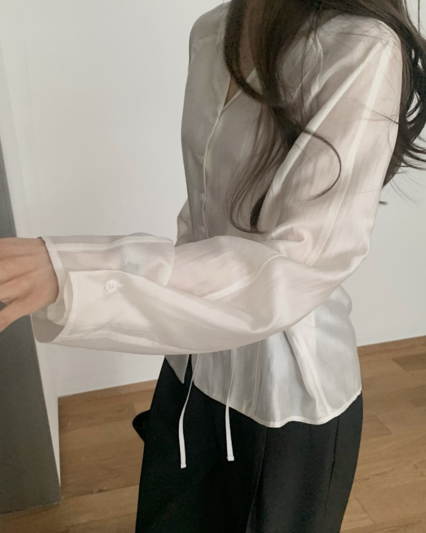 Tencel collar blouse