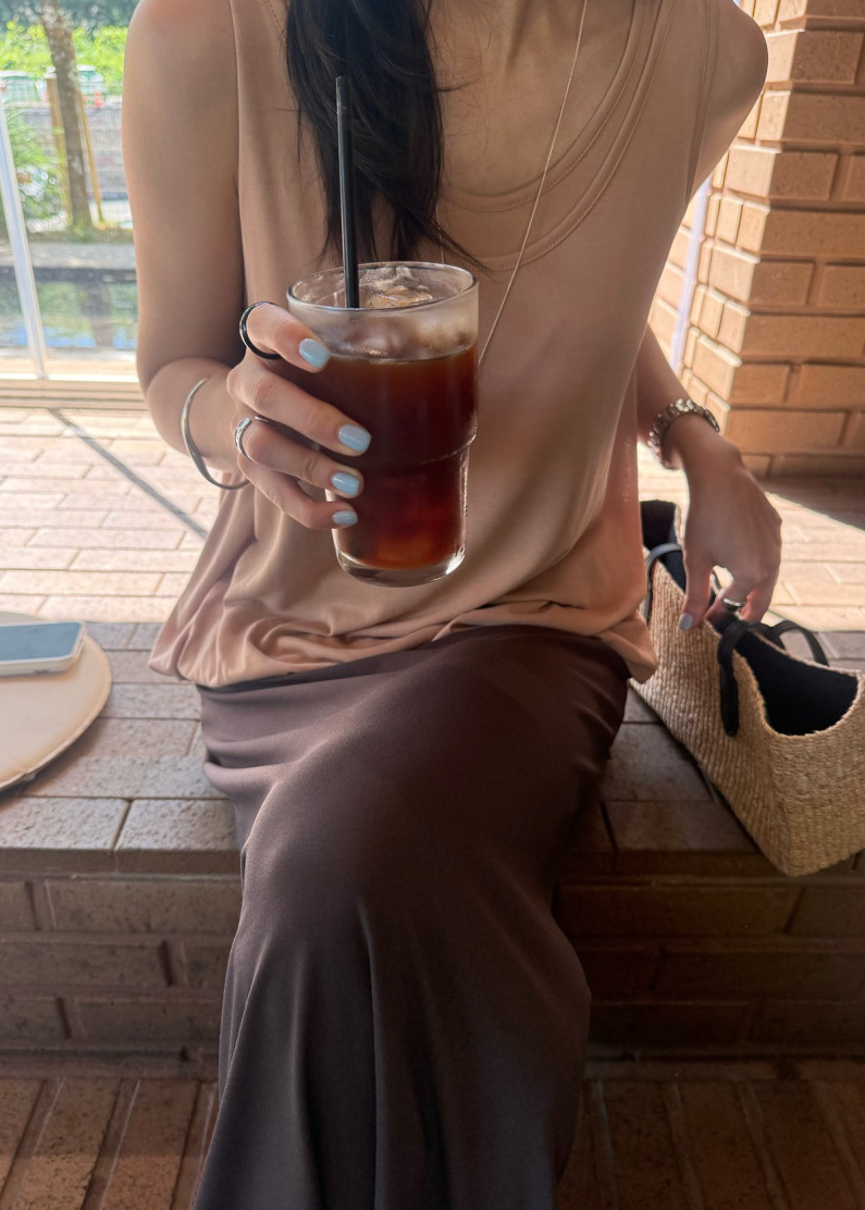 Rayon long skirt
