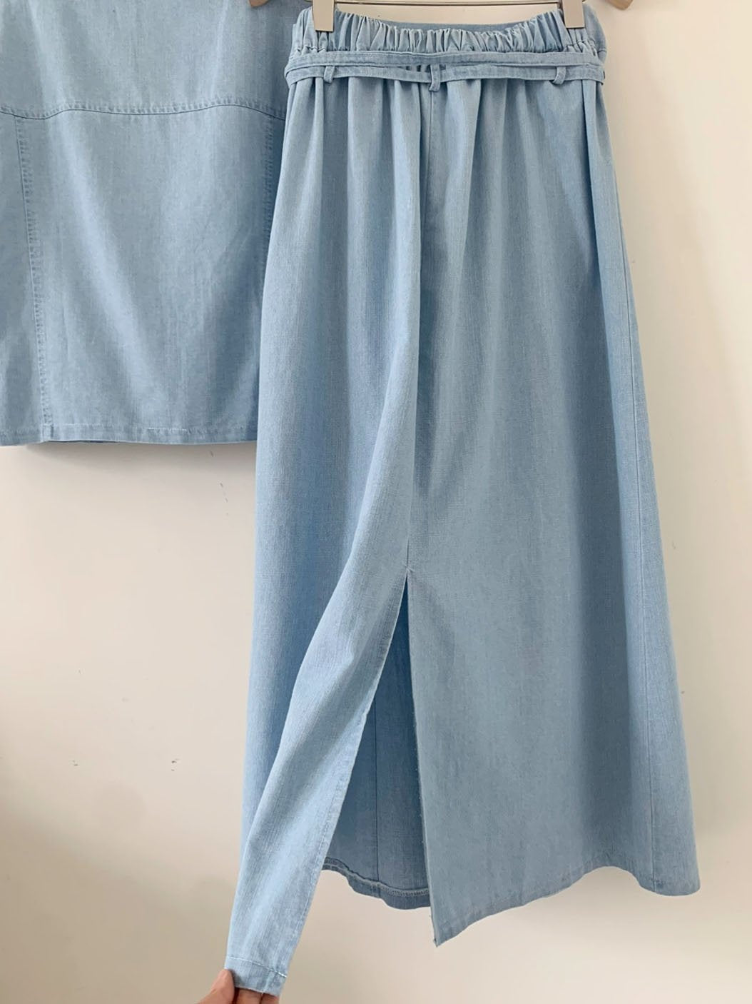 Tencel denim skirt set