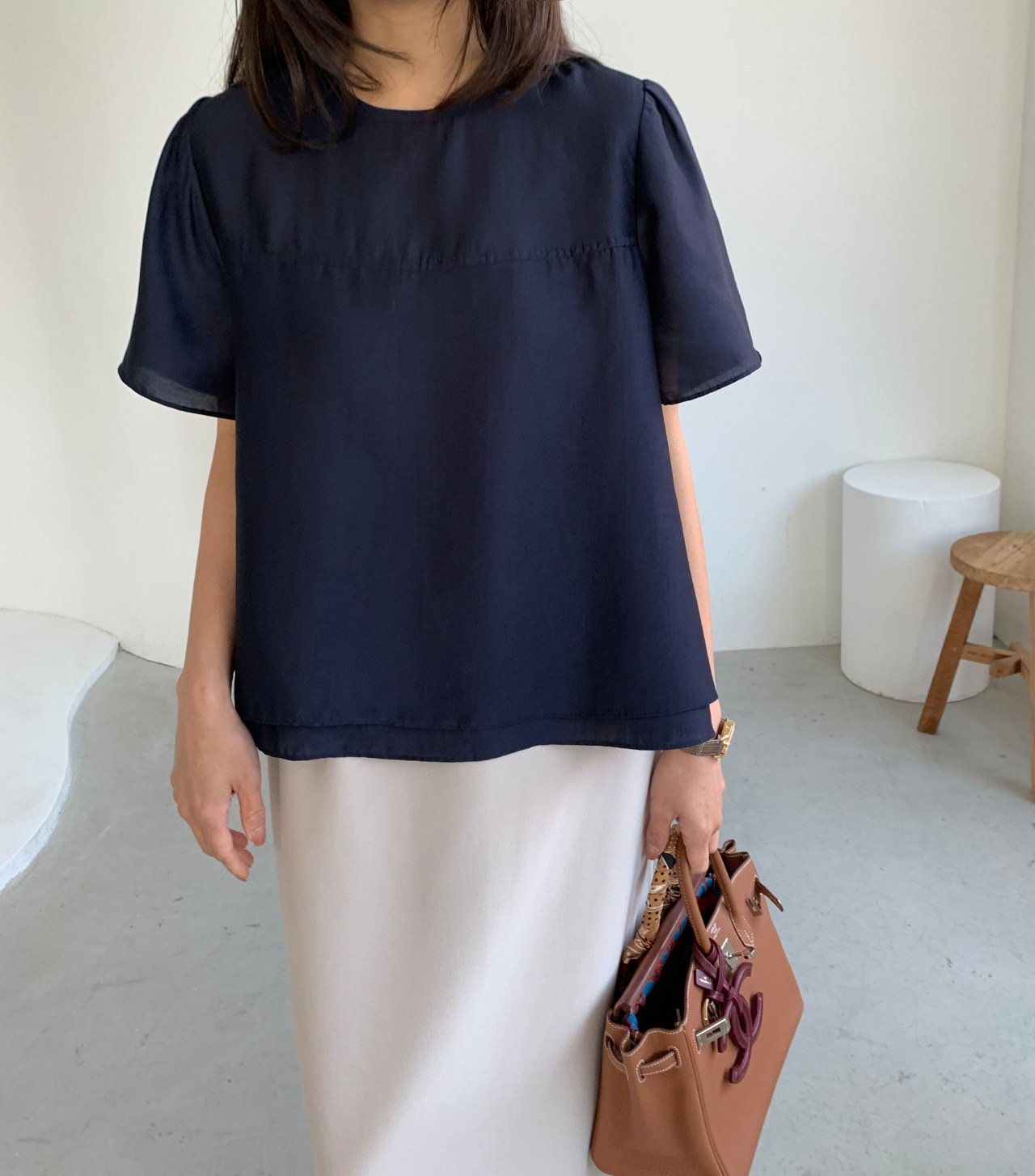 Double-layered blouse