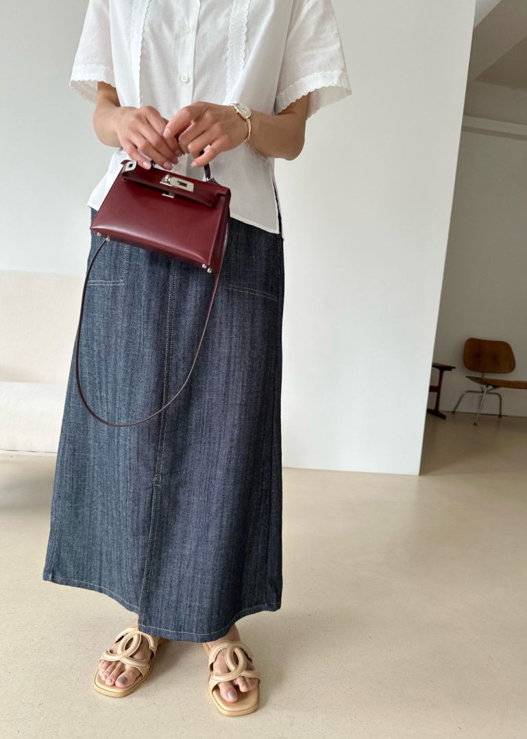 Non fade summer denim skirt