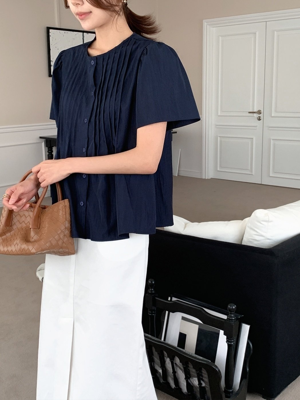 Pintuck blouse