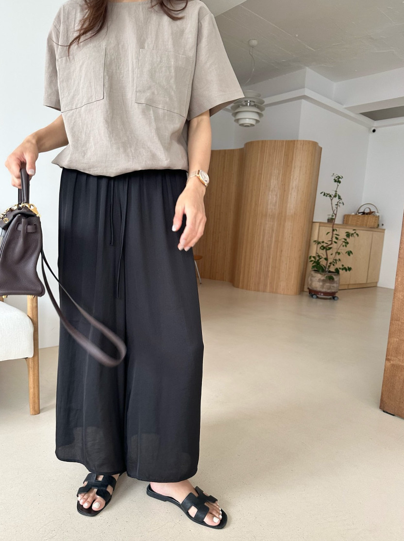 Linen pocket blouse