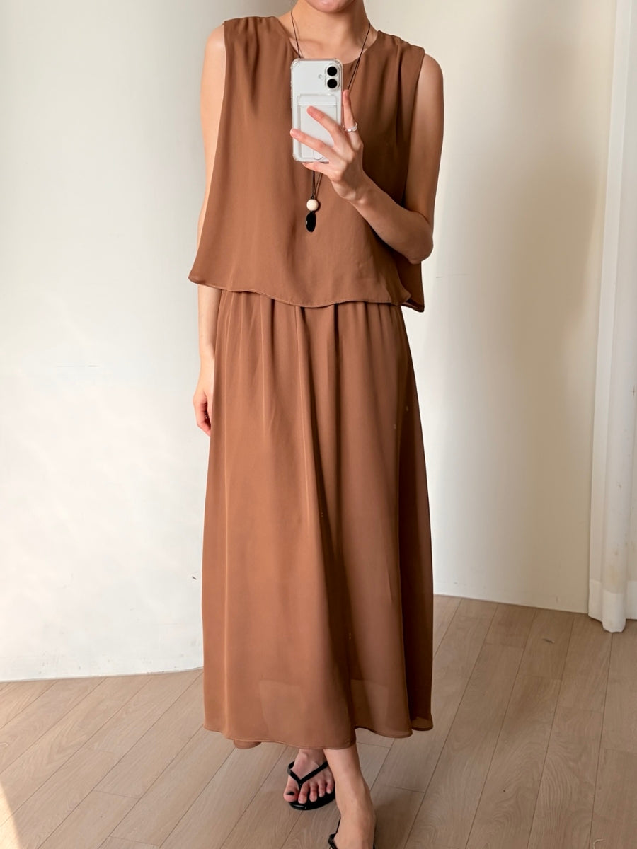 Layered chiffon dress