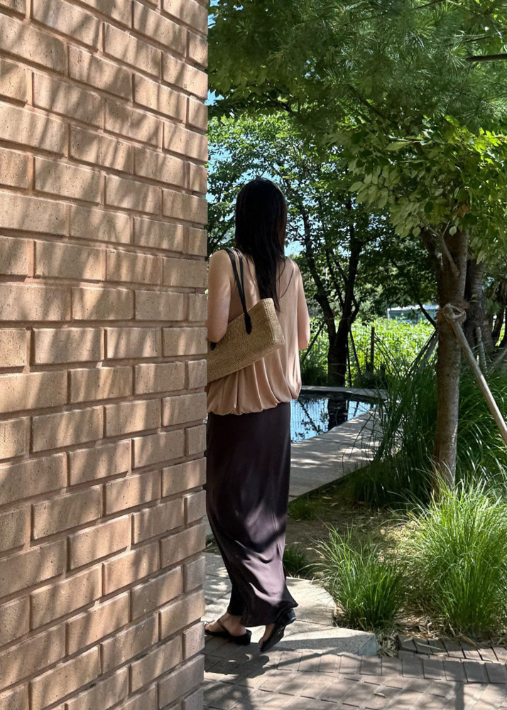 Rayon long skirt