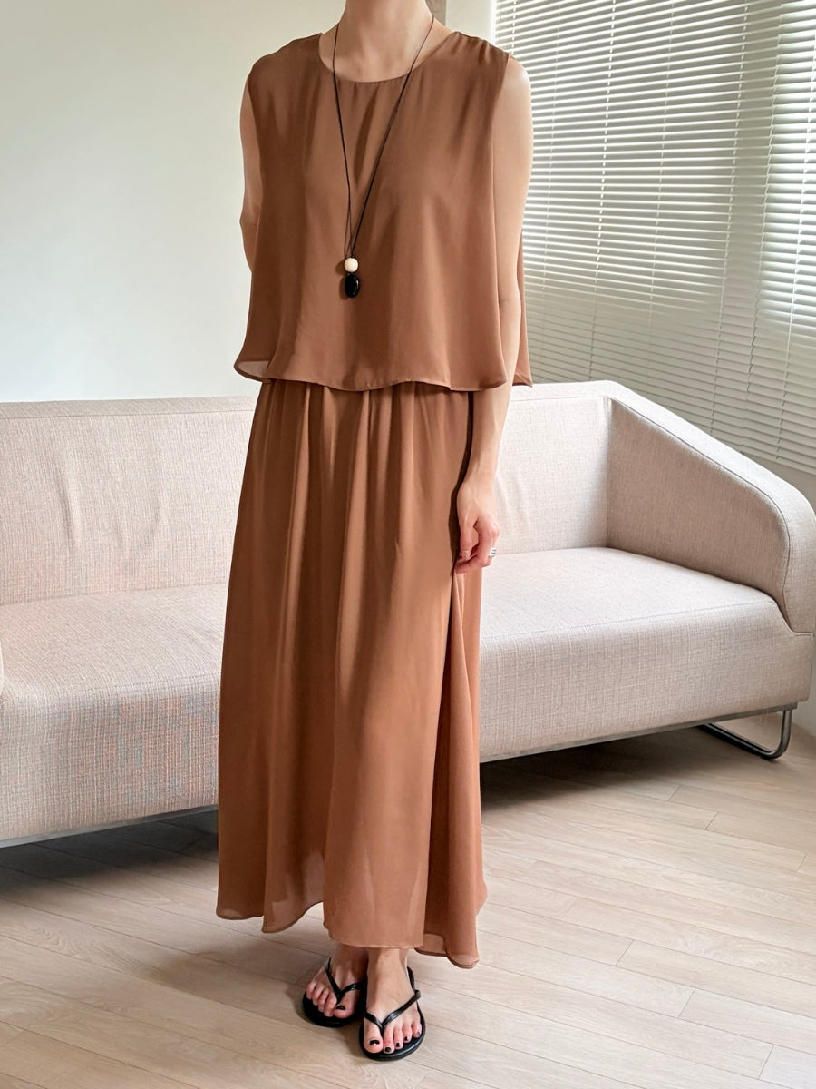 Layered chiffon dress