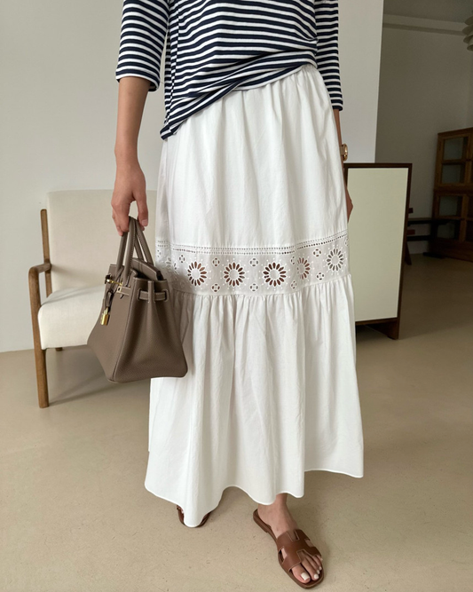 Eyelet Cotton skirt