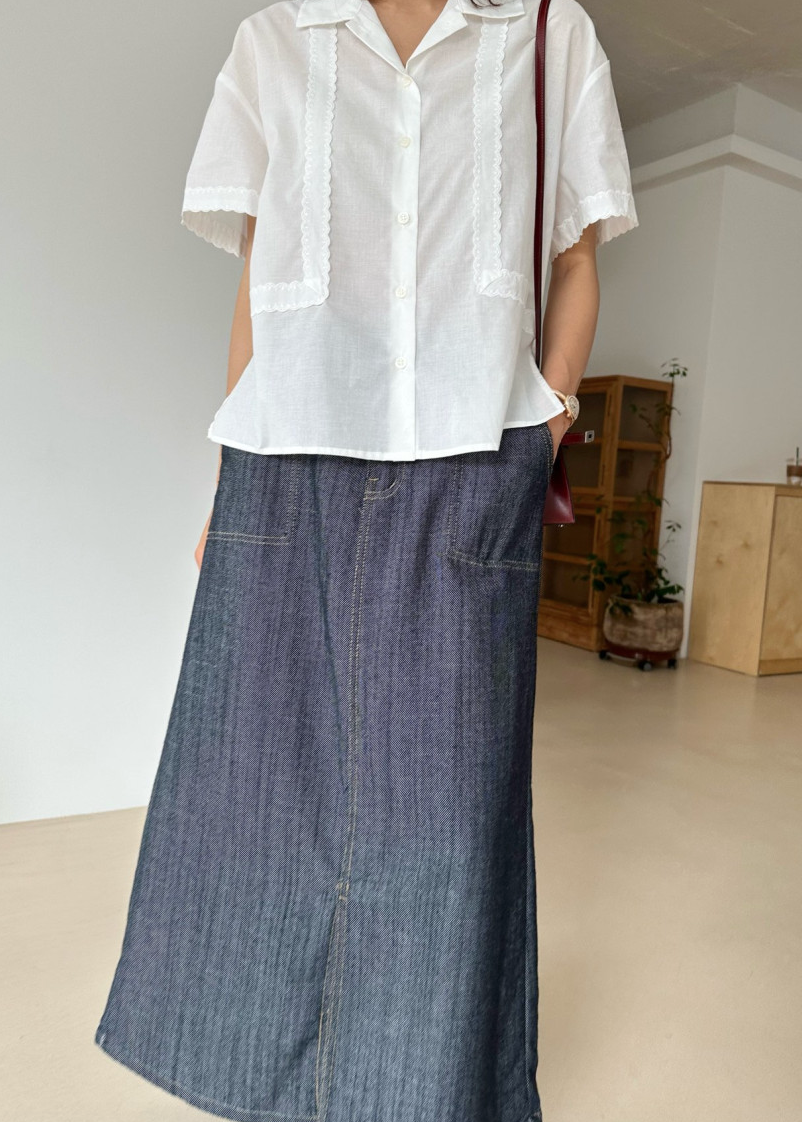 Non fade summer denim skirt