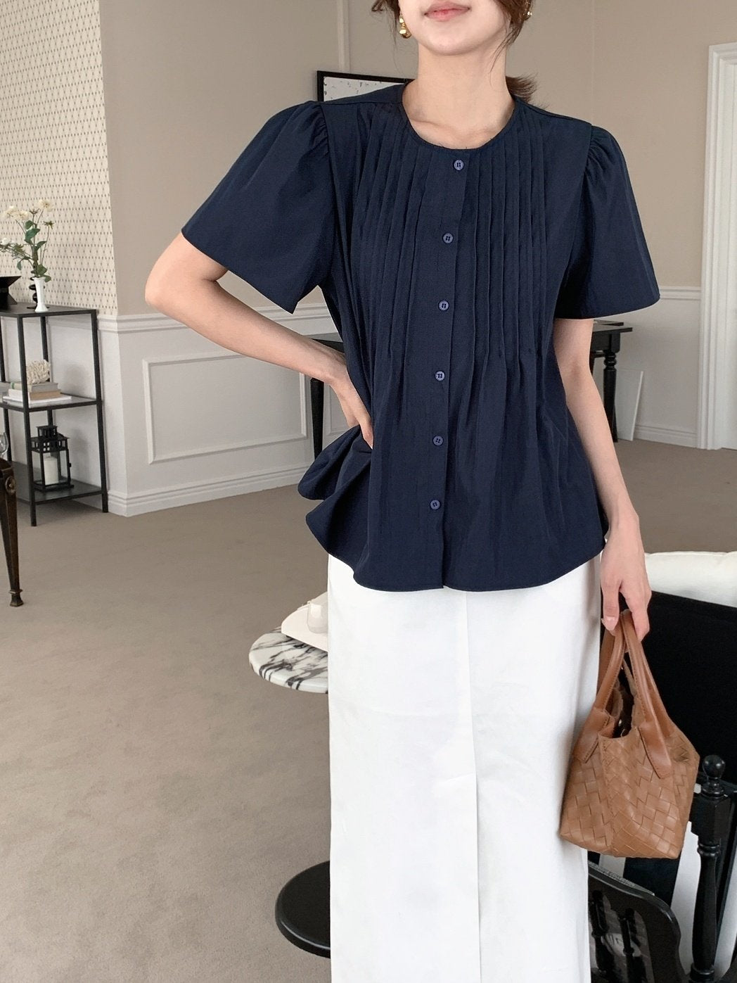 Pintuck blouse
