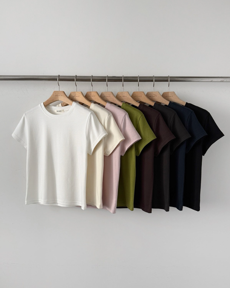 Cream modal mini T-shirt