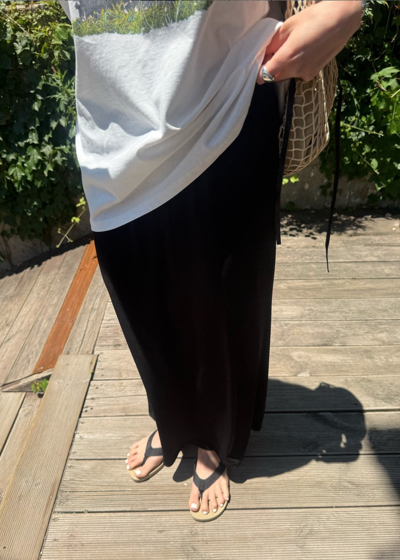 Rayon long skirt