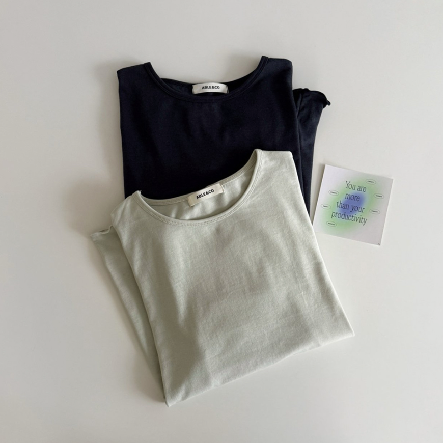 Pure frill long sleeves tee