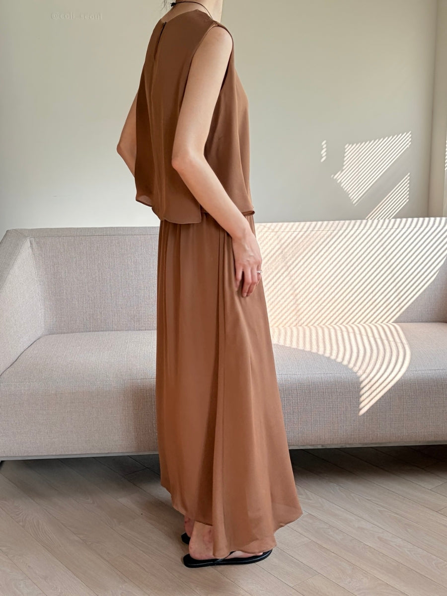 Layered chiffon dress