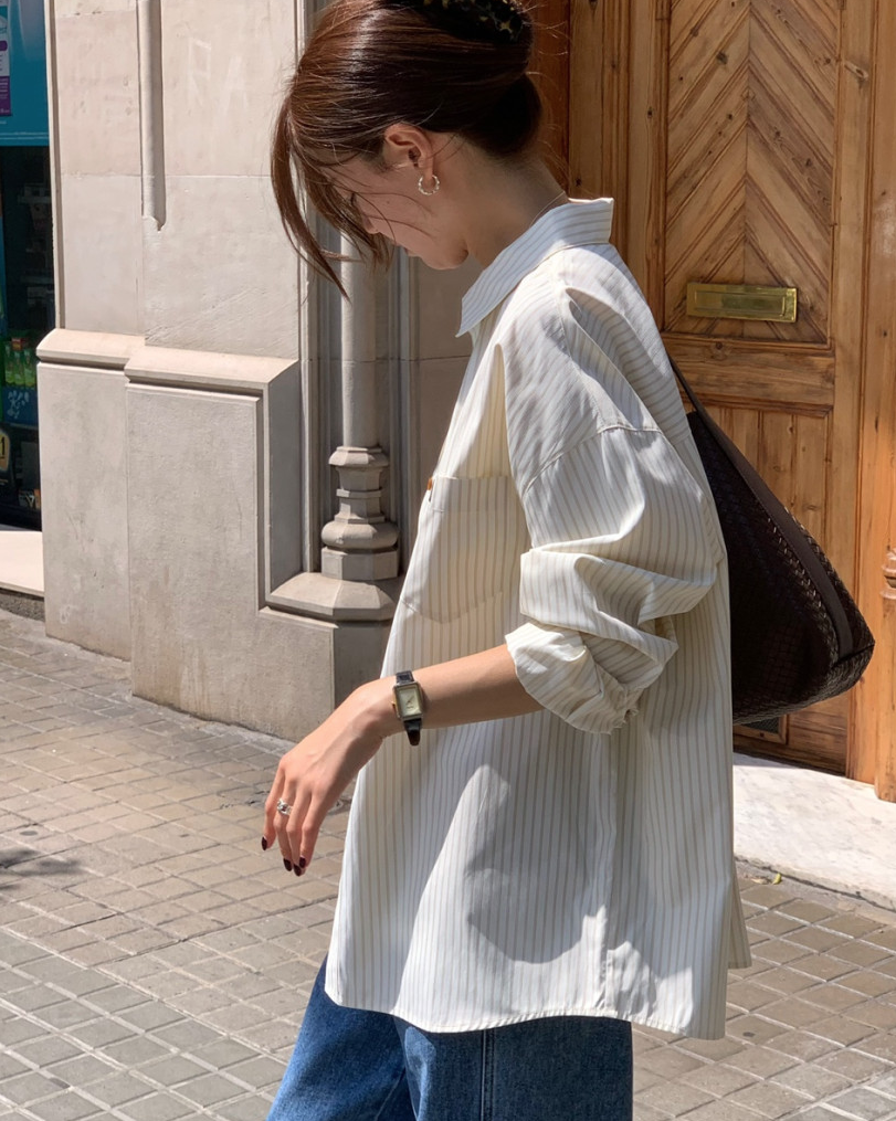 AREING boxy striped shirt