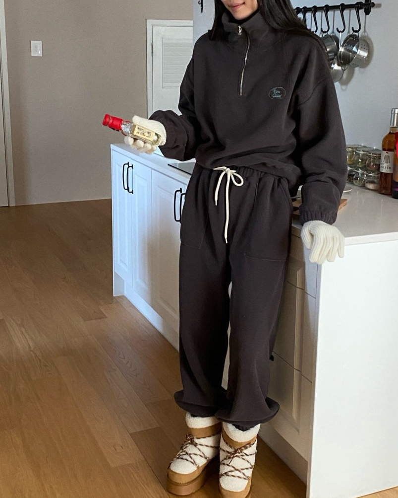 (F/W) Fleece high neck top