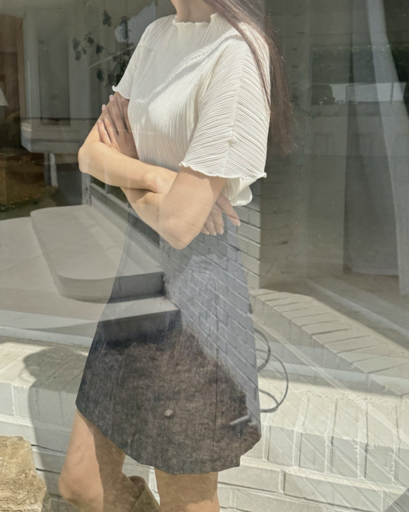 Pleated blouse
