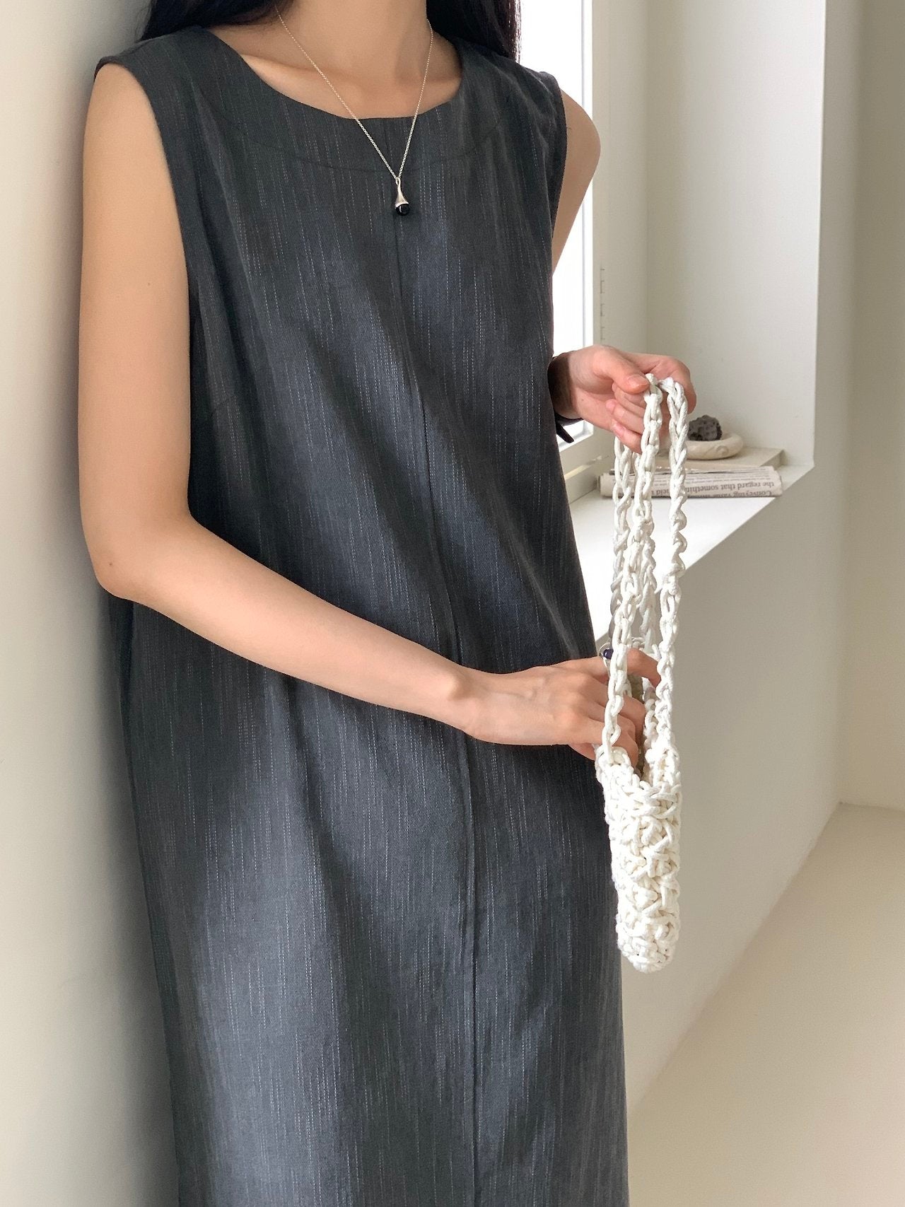 Denim sleeveless dress