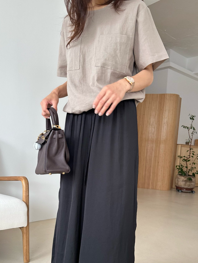 Linen pocket blouse