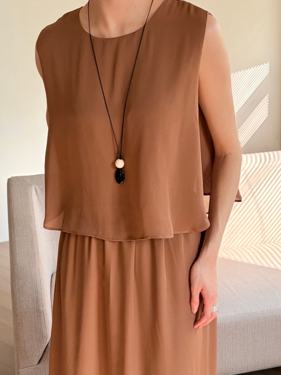 Layered chiffon dress