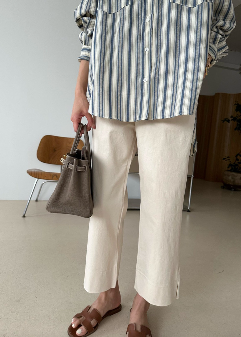 Bio-washed cotton pants
