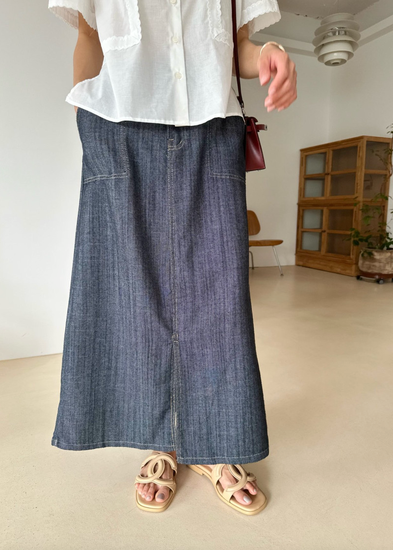 Non fade summer denim skirt
