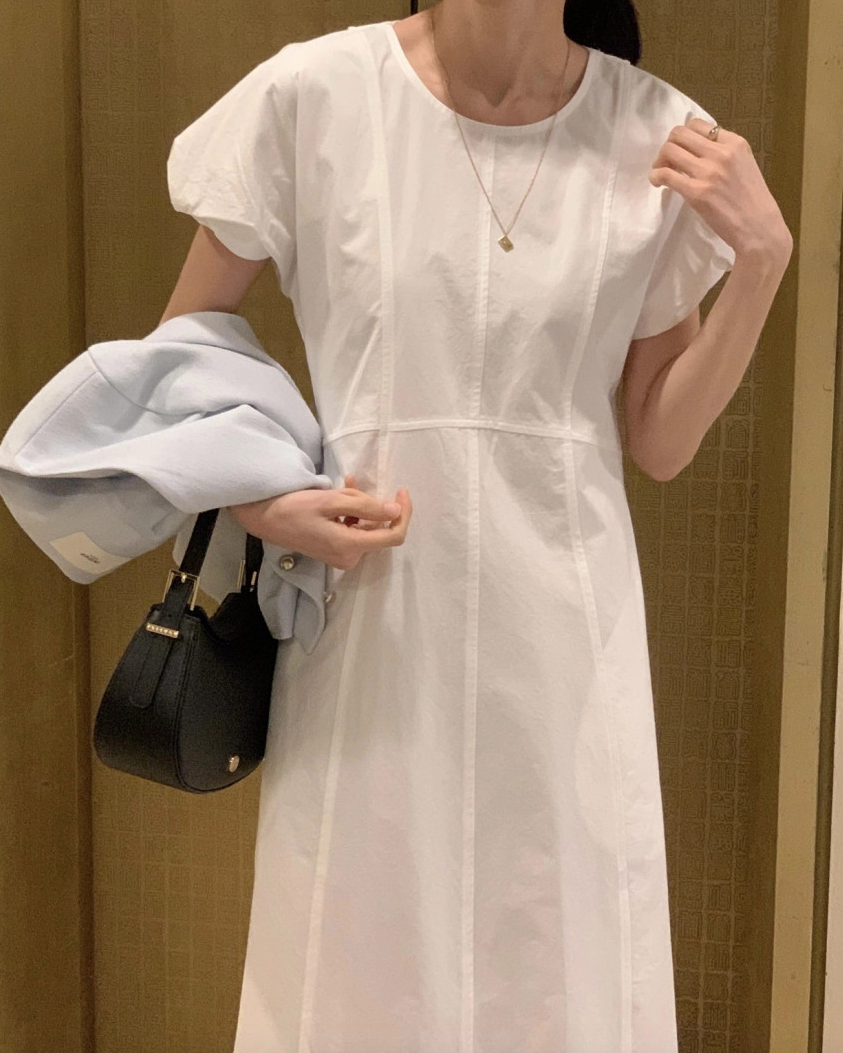 Spring puff cotton dress