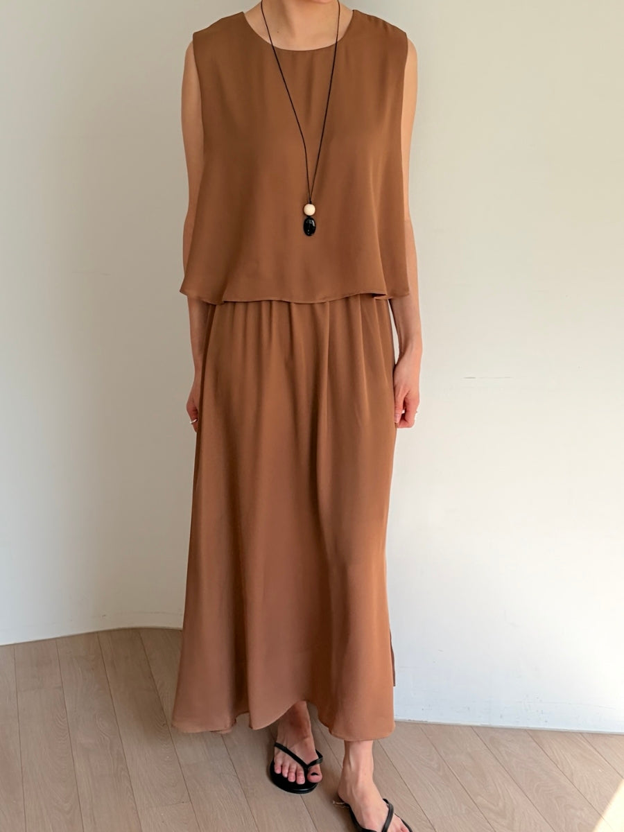 Layered chiffon dress