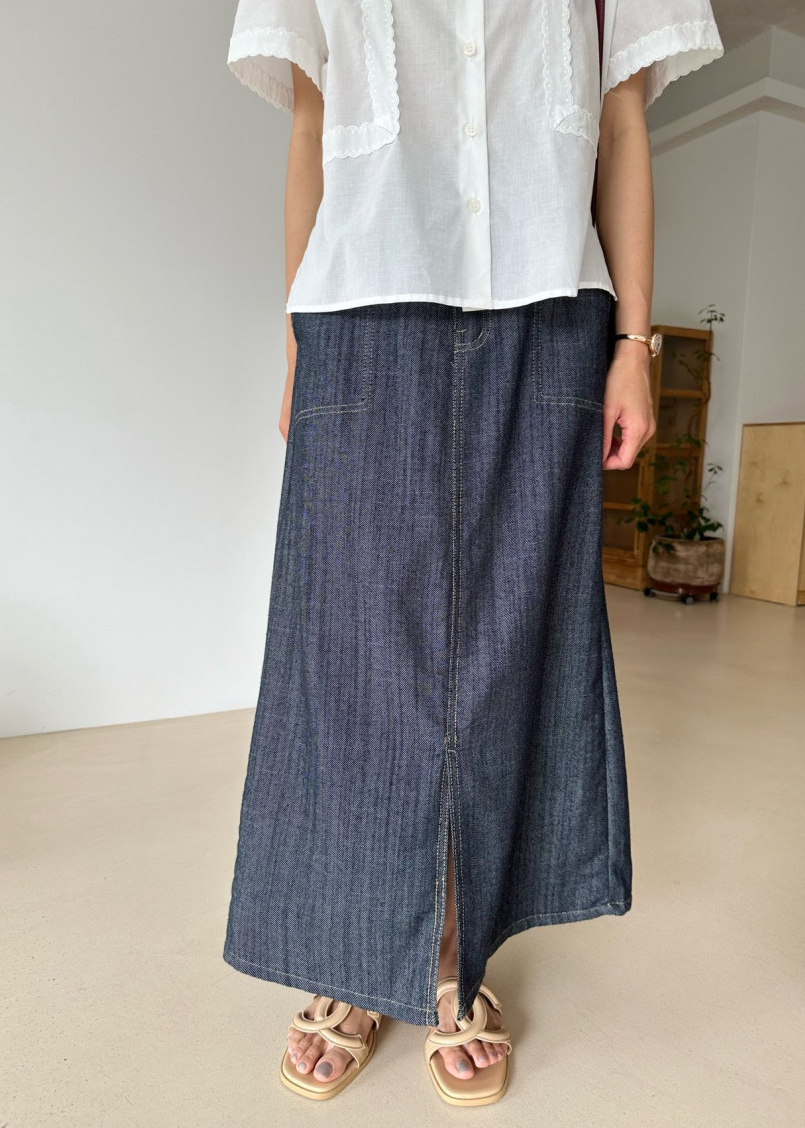Non fade summer denim skirt