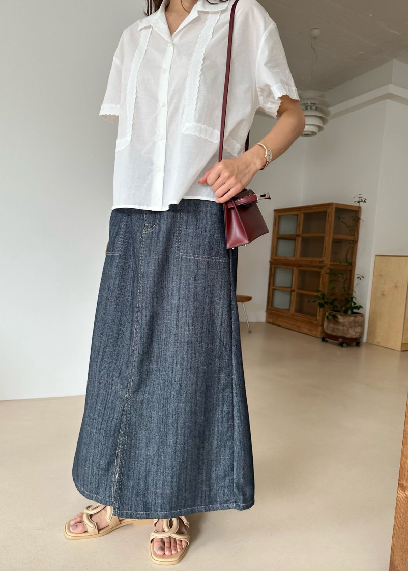 Non fade summer denim skirt
