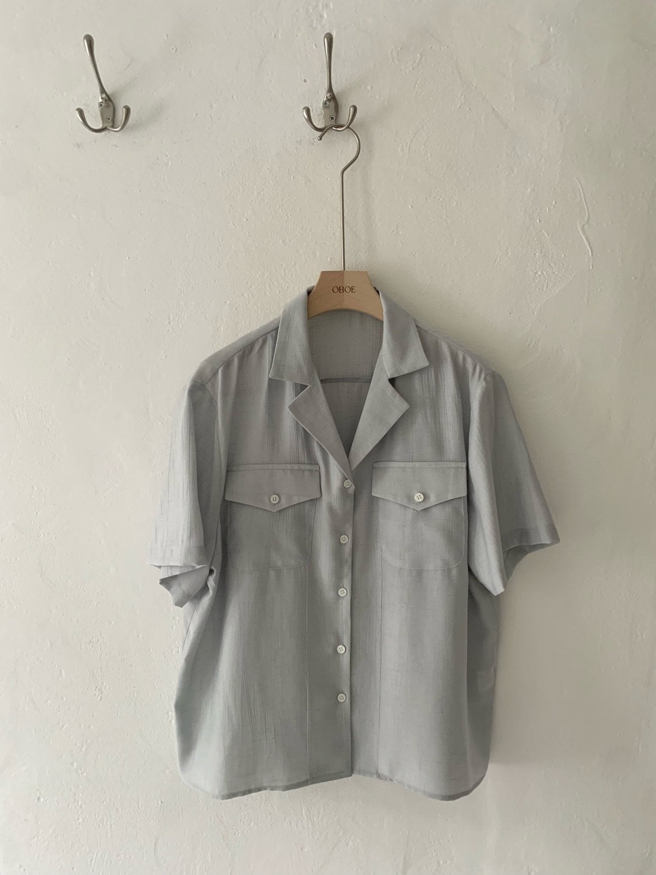 Pocket linen blend shirt