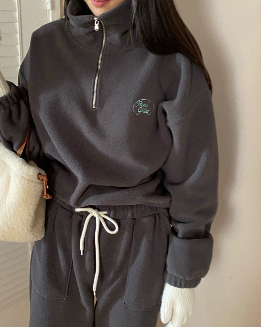 (F/W) Fleece high neck top