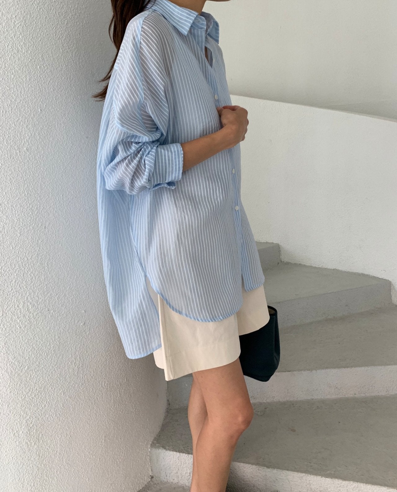 Sheer striped shirt