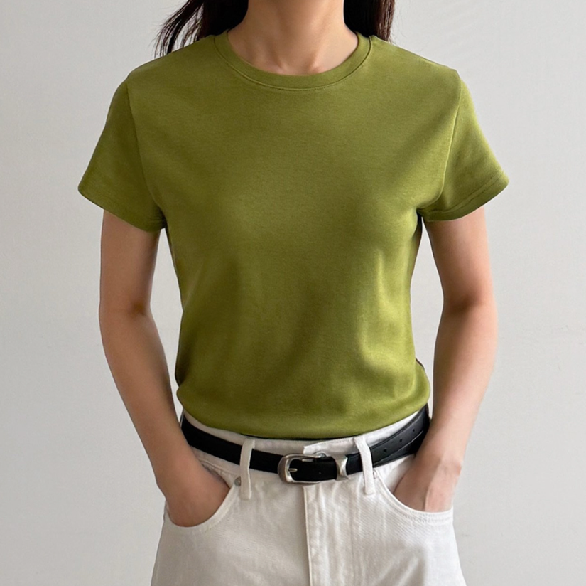 Cream modal mini T-shirt