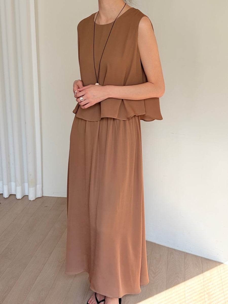 Layered chiffon dress