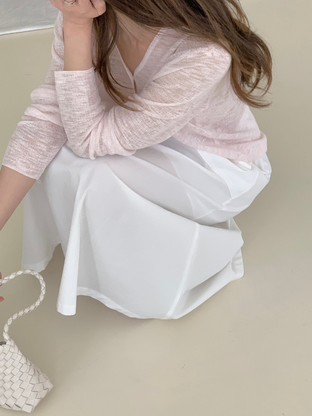 Cotton big pocket skirt