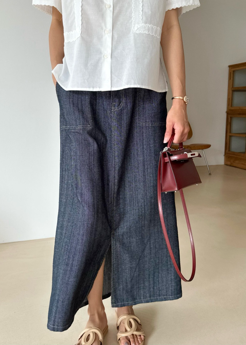 Non fade summer denim skirt