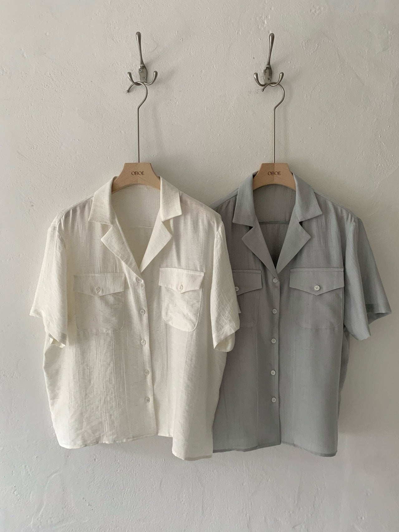 Pocket linen blend shirt