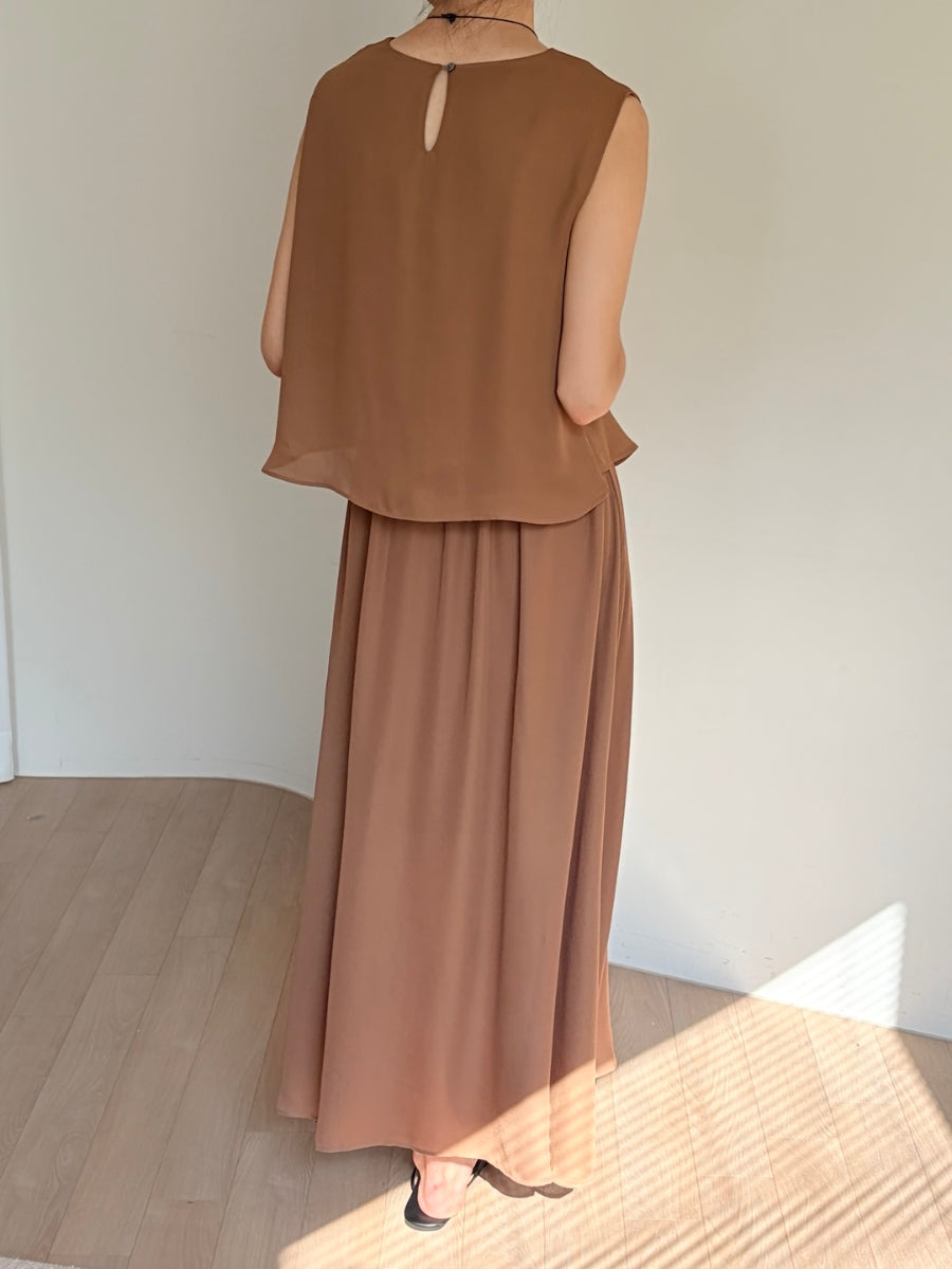 Layered chiffon dress