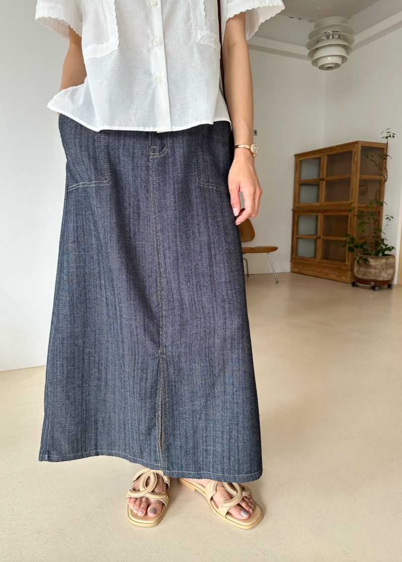 Non fade summer denim skirt