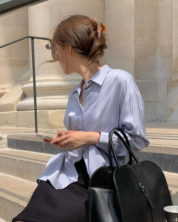 Silky pastel blouse