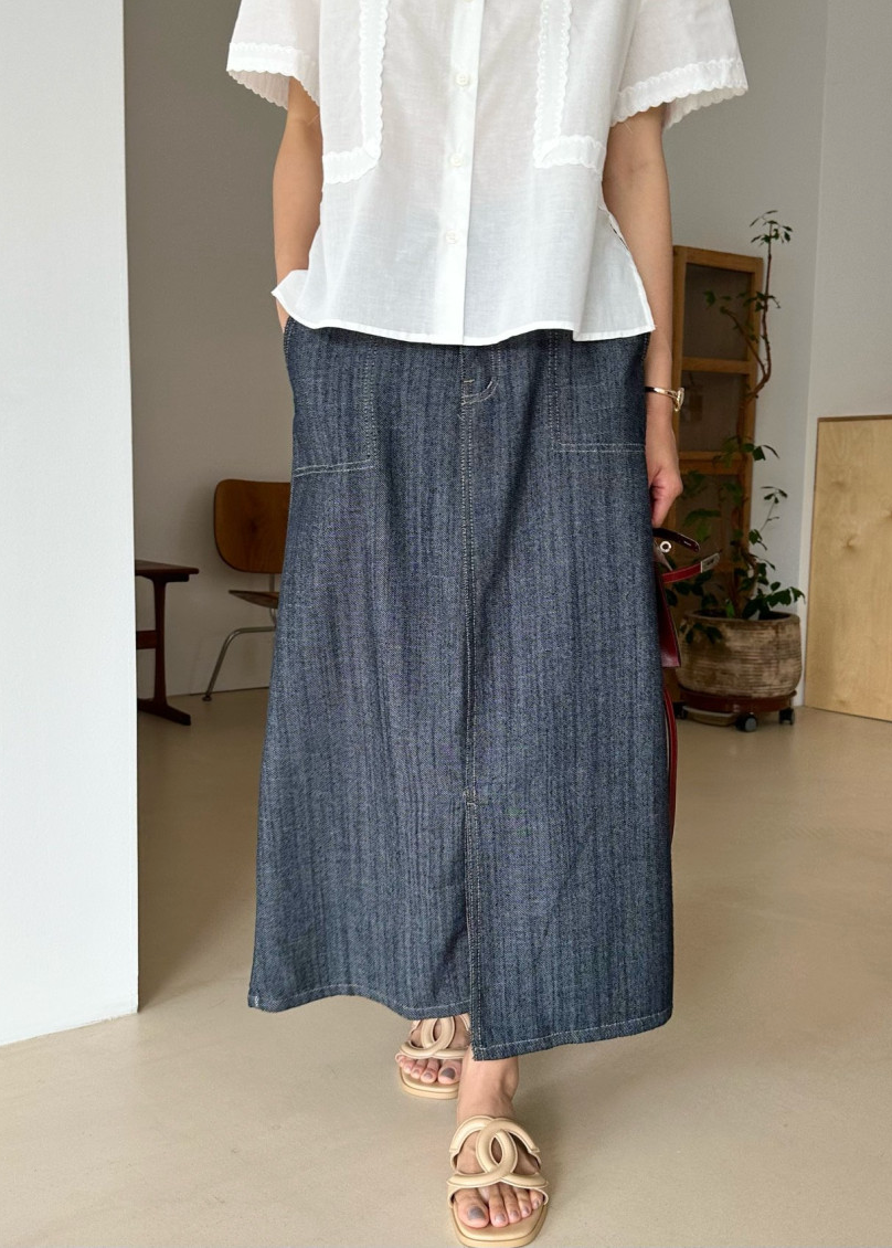 Non fade summer denim skirt