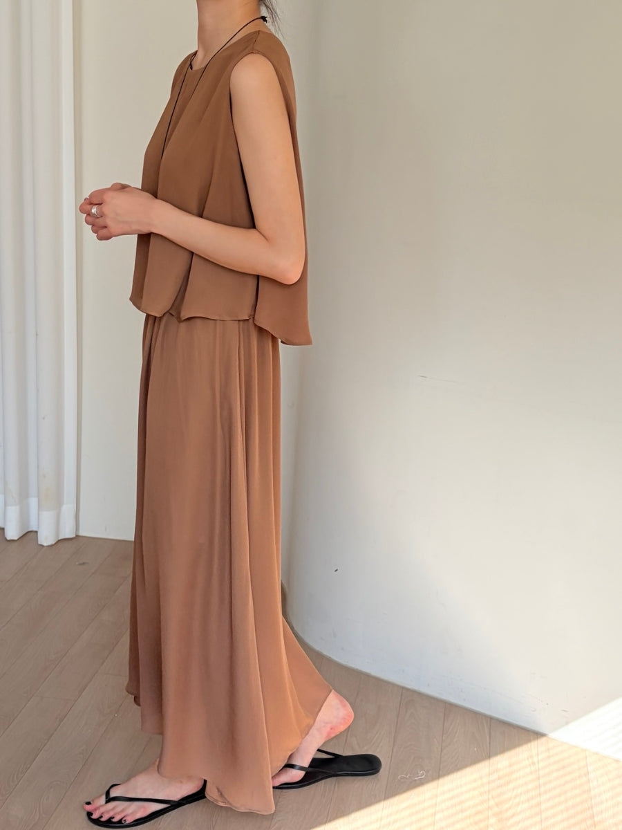 Layered chiffon dress