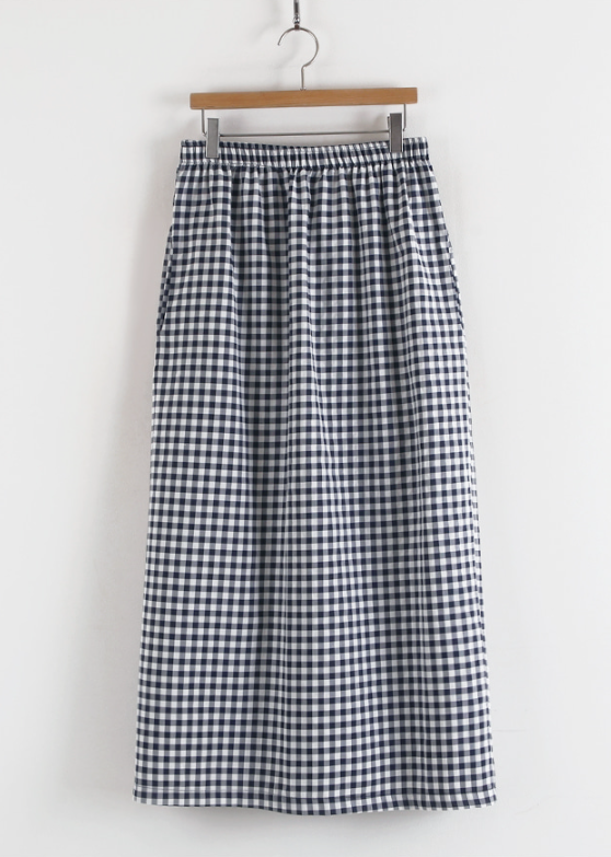 Gingham checkered H skirt