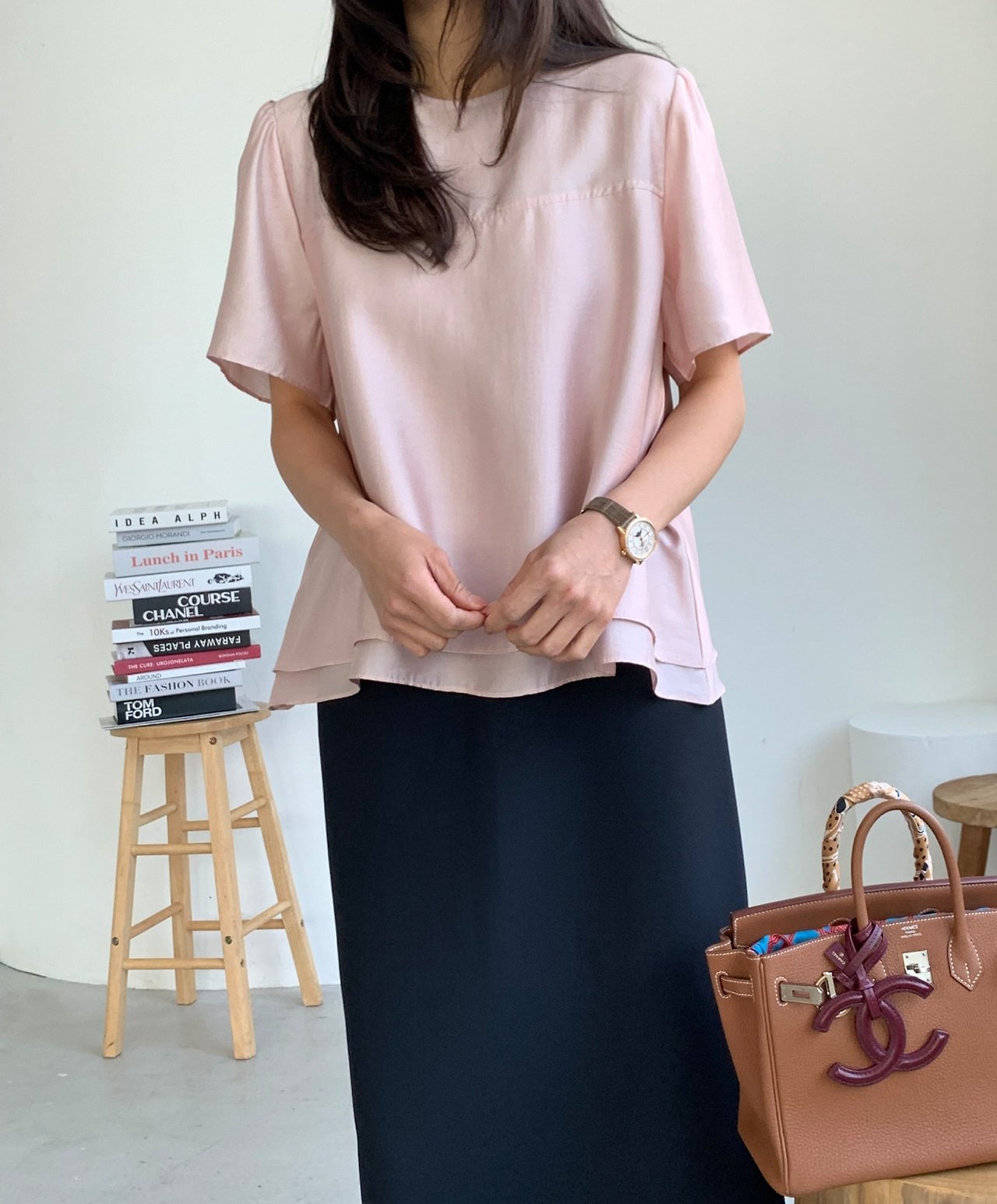 Double-layered blouse